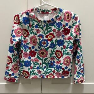 Vineyard Vines Kids Long Sleeve Floral Tee - Red, Blue, Green